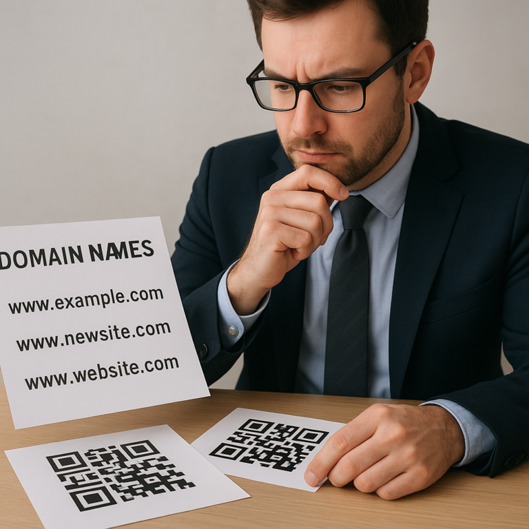 Valitse Verkkotunnus ja QR-koodit Menestyksellesi